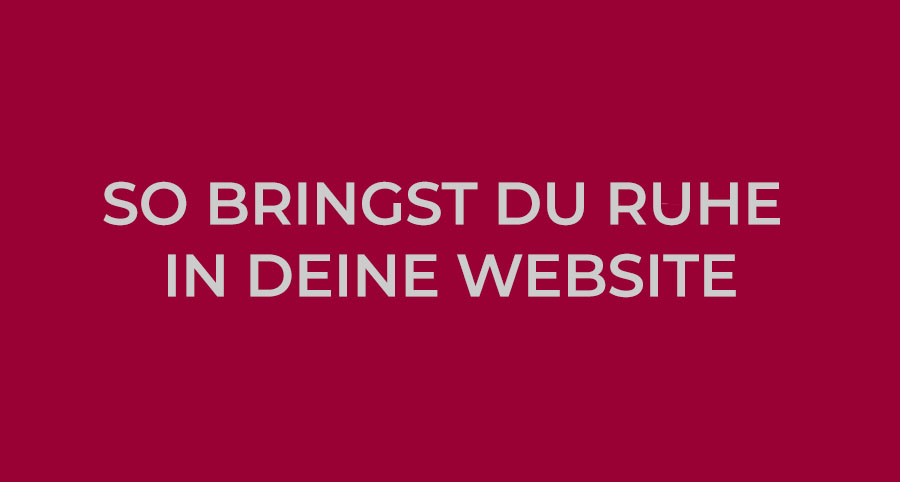 WordPress ohne Panik: So bringst du Ruhe in deine Website